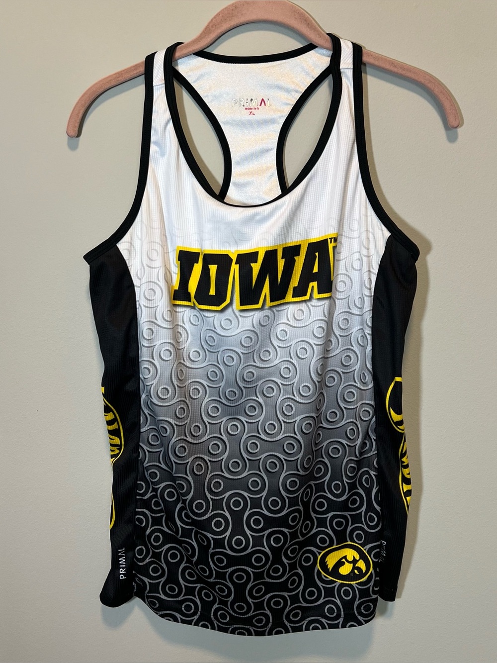 Primal Iowa Hawkeyes Cycling Jersey Tank Top RAGBRAI Black XL Women’s
